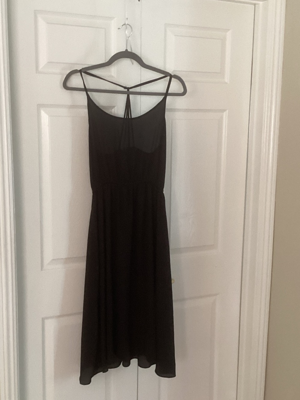 Soprano Black Strappy Midi Dress